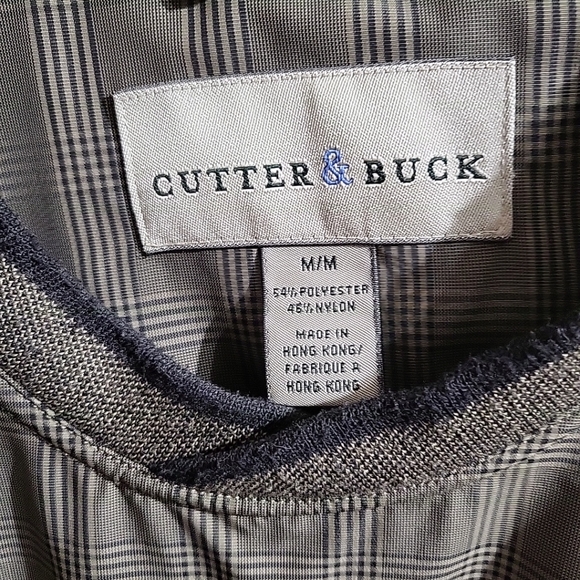 Green Plaid Cutter & Buck Golf Pullover Med - Picture 2 of 6